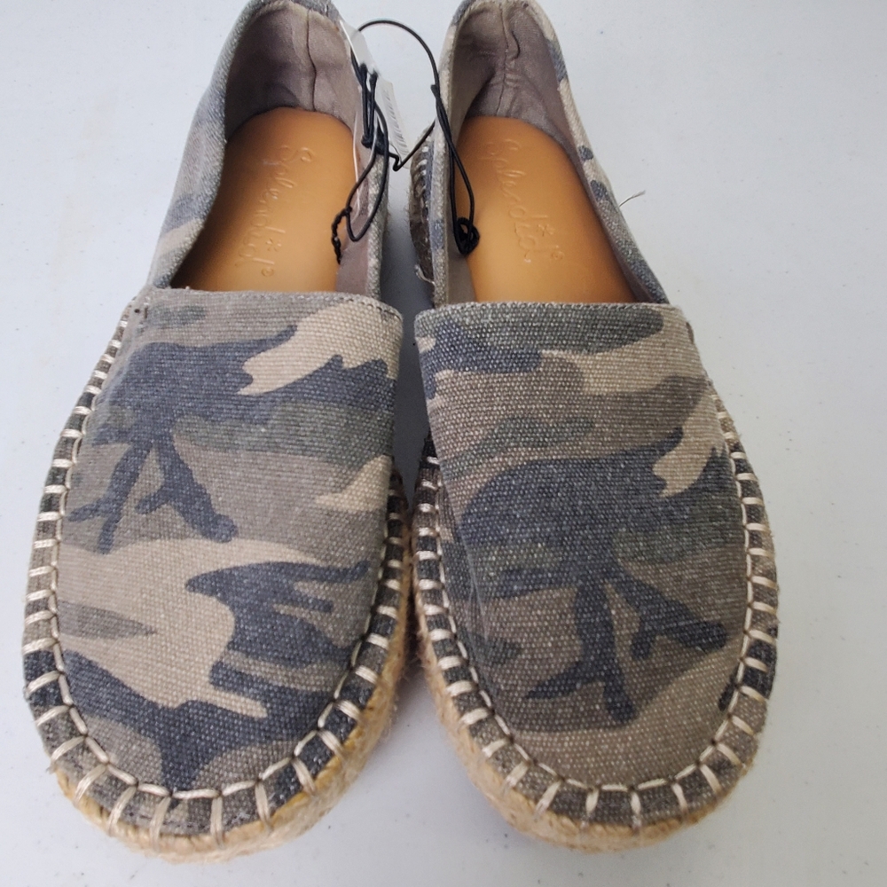Splendid Laney Sage Camo Espadrille Shoes - Picture 2 of 6